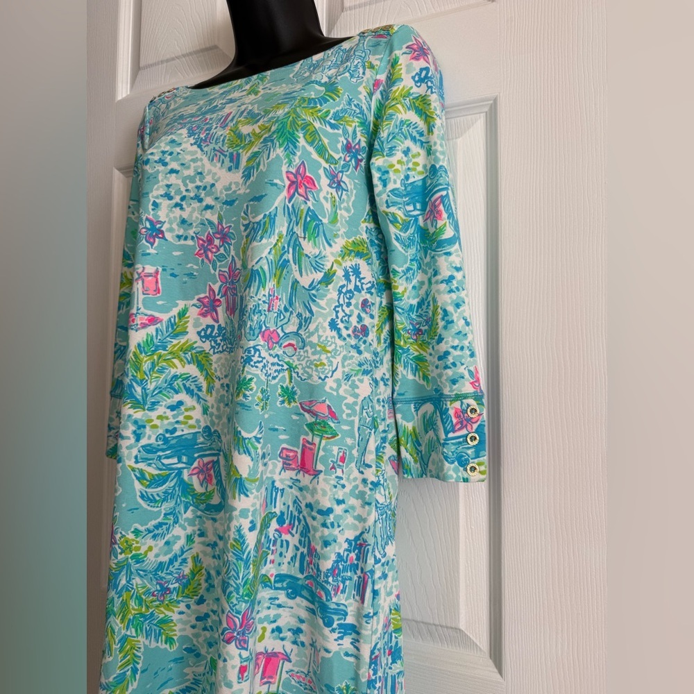 Lilly Pulitzer Sophie Dress Size S Blue Career Teacher Graduation - Picture 6 of 9